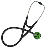 UltraScope Single Stethoscope Polka Dots Black and Light Green