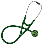 UltraScope Single Stethoscope Polka Dots Black and Light Green