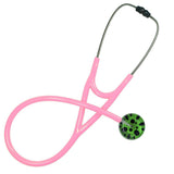 UltraScope Single Stethoscope Polka Dots Black and Light Green