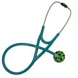 UltraScope Single Stethoscope Polka Dots Black and Light Green