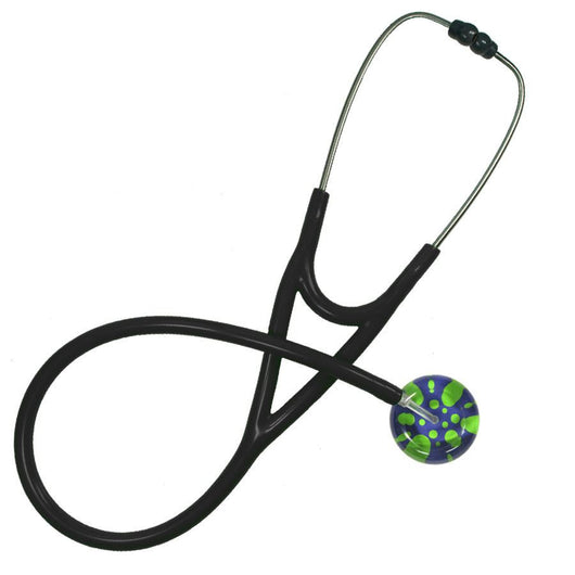 UltraScope Single Stethoscope Polka Dots Purple and Light Green