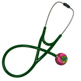 UltraScope Single Stethoscope Abstract Daisy Hot Pink and Light Green