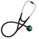 UltraScope Single Stethoscope Abstract Daisy Navy Blue and Light Green