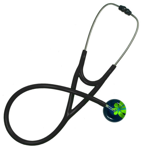 UltraScope Single Stethoscope Abstract Daisy Navy Blue and Light Green