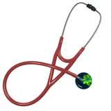 UltraScope Single Stethoscope Abstract Daisy Navy Blue and Light Green