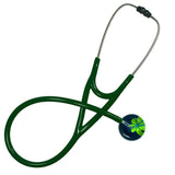 UltraScope Single Stethoscope Abstract Daisy Navy Blue and Light Green