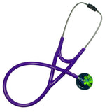 UltraScope Single Stethoscope Abstract Daisy Navy Blue and Light Green