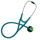 UltraScope Single Stethoscope Abstract Daisy Navy Blue and Light Green