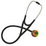 UltraScope Single Stethoscope Abstract Daisy Orange and Light Green