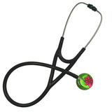 UltraScope Single Stethoscope Abstract Daisy Light Green and Hot Pink