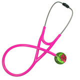 UltraScope Single Stethoscope Abstract Daisy Light Green and Hot Pink