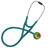 UltraScope Single Stethoscope Abstract Daisy Light Green and Hot Pink