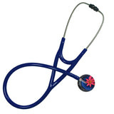 UltraScope Single Stethoscope Abstract Daisy Navy Blue and Hot Pink