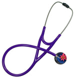 UltraScope Single Stethoscope Abstract Daisy Navy Blue and Hot Pink