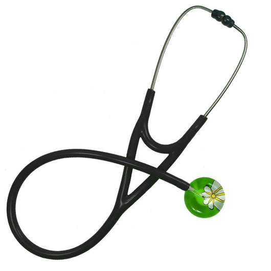 UltraScope Single Stethoscope Abstract Daisy Light Green and White