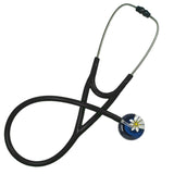 UltraScope Single Stethoscope Abstract Daisy Navy Blue and White