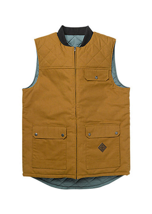 Analog Mens Divest Vest Leather Brown